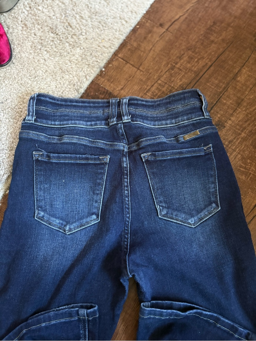 KanCan Y2K Vintage Sz 9/28 High-Rise Flared Women’s Jeans - Dark Blue Wash - Picture 12 of 12